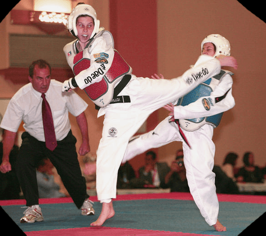 taekwondo back kick dwi chagi ti chagi